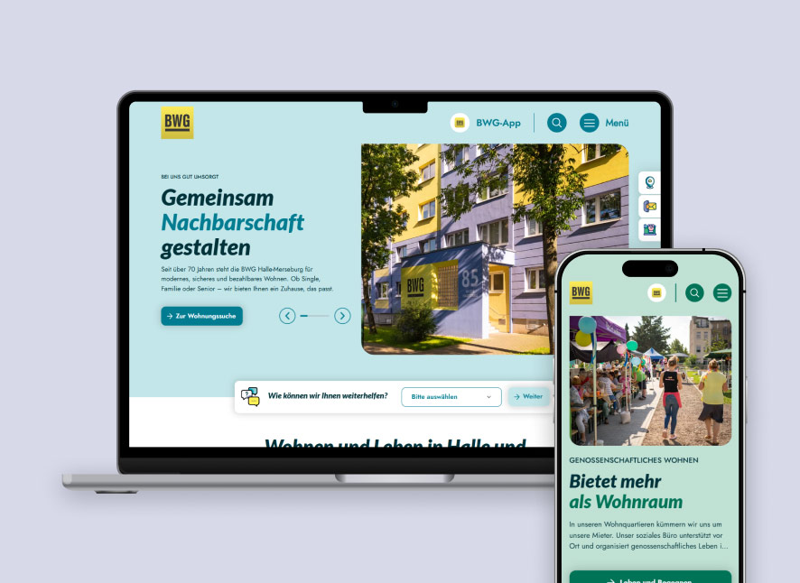BWG-Halle Websiteteaser